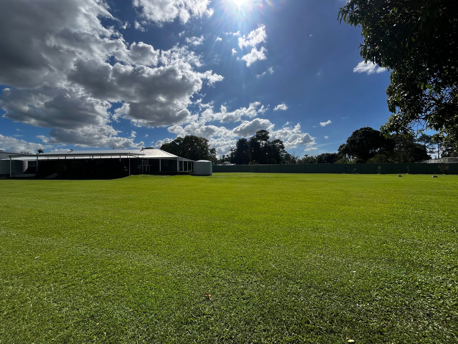 A broad acreage lawn maintained by The Lawn Technician